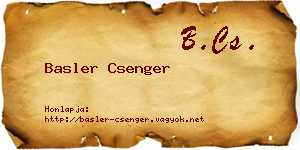 Basler Csenger névjegykártya